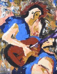 THE GUITARIST by Gerald G. Beattie at Ross's Online Art Auctions