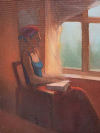 GIRL READING by Irish School at Ross's Online Art Auctions