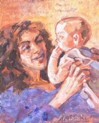 MOTHER WITH CHILD by Anne Marie McCaughey at Ross's Online Art Auctions