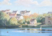 THE BOATHOUSE by J. Neff at Ross's Online Art Auctions