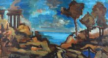 ON THE ITALIAN COAST by Markey Robinson at Ross's Online Art Auctions