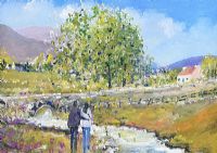RIVER WALK TO THE BLUESTACKS COTTAGES by Sean Lorinyenko at Ross's Online Art Auctions
