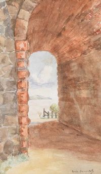 THE ARCH, BLACKHEAD FROM CARNALEA by Renee Bickerstaff RUA at Ross's Online Art Auctions