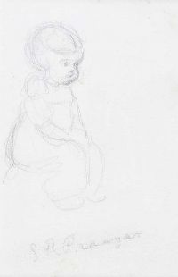 SEATED CHILD by Sophia Rosamund Praeger HRHA HRUA at Ross's Online Art Auctions