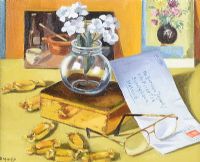 STILL LIFE WITH MAIL by Brendan Fogarty at Ross's Online Art Auctions