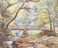 MATCHSTICK BRIDGE, TOLLYMORE FOREST by Vittorio Cirefice at Ross's Online Art Auctions