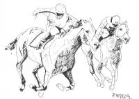 TWO HORSE RACE by Paul Walls RUA at Ross's Online Art Auctions