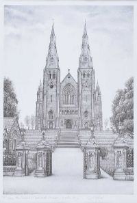 ST PATRICK'S CATHEDRAL, ARMAGH by Colin Grainger at Ross's Online Art Auctions