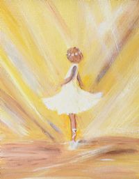 DANCER ON YELLOW by Irish School at Ross's Online Art Auctions