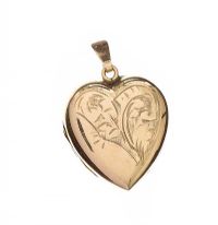 9CT GOLD HEART LOCKET at Ross's Online Art Auctions