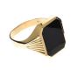 
9CT GOLD SIGNET RING SET WITH ONYX at Ross's Online Art Auctions
