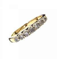 9CT GOLD HALF-ETERNITY RING at Ross's Online Art Auctions