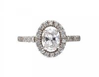 9CT WHITE GOLD RING SET WITH CUBIC ZIRCONIA at Ross's Online Art Auctions