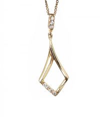 9CT GOLD PENDANT SET WITH CUBIC ZIRCONIA at Ross's Online Art Auctions