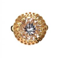 9CT GOLD RING SET WITH A CRYSTAL at Ross's Online Art Auctions