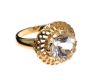 9CT GOLD RING SET WITH A CRYSTAL at Ross's Online Art Auctions