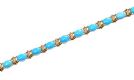 9CT GOLD TURQUOISE BRACELET at Ross's Online Art Auctions