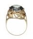 14CT GOLD DRESS RING SET WITH GREEN CRYSTAL at Ross's Online Art Auctions