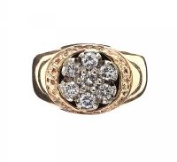 9CT GOLD DIAMOND GENT'S RING at Ross's Online Art Auctions