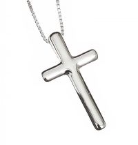 STERLING SILVER CROSS AND CHAIN at Ross's Online Art Auctions