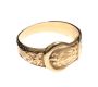 9CT GOLD ENGRAVED BELT RING at Ross's Online Art Auctions
