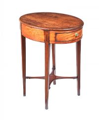 GEORGIAN OVAL LAMP TABLE at Ross's Online Art Auctions