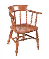 VICTORIAN ELM TUB CHAIR at Ross's Online Art Auctions