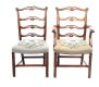 FINE SET OF EIGHT NINETEENTH CENTURY LADDER BACK DINING CHAIRS at Ross's Online Art Auctions