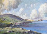 ON THE IRISH COAST by Charles McAuley at Ross's Online Art Auctions