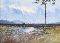 TREE, TURF STACKS & BOGLANDS, CONNEMARA by William Percy French at Ross's Online Art Auctions