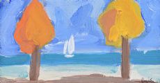 SAILING CLOSE TO THE SHORE by Markey Robinson at Ross's Online Art Auctions