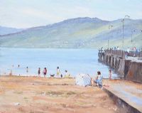 SUN & SHADOW, RATHMULLAN BEACH by Pat Cowley at Ross's Online Art Auctions
