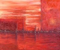 RED SUNSET by Kim Crawford at Ross's Online Art Auctions