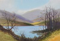 STILL WATERS, MOUNTAINS OF MOURNE by George Trevor at Ross's Online Art Auctions