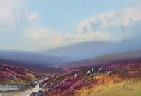PURPLE HEATHER, GLENS OF ANTRIM by George Trevor at Ross's Online Art Auctions