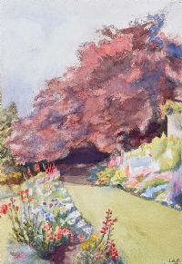 THE TERRACE BORDER by Lydia de Burgh RUA UWS at Ross's Online Art Auctions
