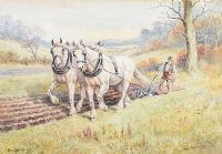 ON WITH THE PLOUGH by John Carey at Ross's Online Art Auctions