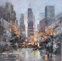 DOWNTOWN DOCK by Colin Gibson at Ross's Online Art Auctions