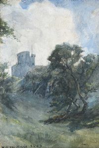 CASTLE ON THE HILL by William Gibbs Mackenzie ARHA at Ross's Online Art Auctions