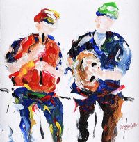 MUSICAL DUO by Rosalie at Ross's Online Art Auctions