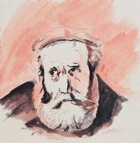 STUDY OF A FISHERMAN by Patsy Farrell at Ross's Online Art Auctions