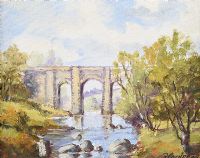 VIADUCT AT GLENDUN by Ray Cochrane at Ross's Online Art Auctions