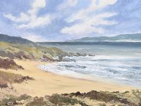 BEACH, WEST OF IRELAND by Hugh McIlfatrick at Ross's Online Art Auctions