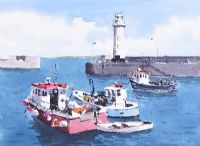 DONAGHADEE HARBOUR by Kenny Hayes at Ross's Online Art Auctions