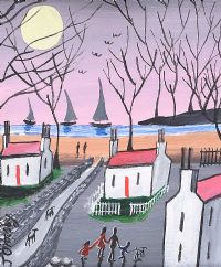 SAILING BY AT DUSK by John Ormsby at Ross's Online Art Auctions
