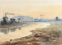 SHIPYARD, BELFAST by William A. Hume at Ross's Online Art Auctions