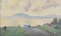 THE BLUE BOAT by Richard Williamson at Ross's Online Art Auctions