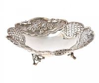 PIERCED SILVER DRESSING TABLE BOWL at Ross's Online Art Auctions