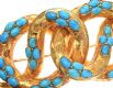 ANTIQUE MID-CARAT GOLD TURQUOISE BROOCH at Ross's Online Art Auctions