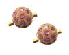 GOLD-TONE RUBY-SET CUFFLINKS at Ross's Online Art Auctions